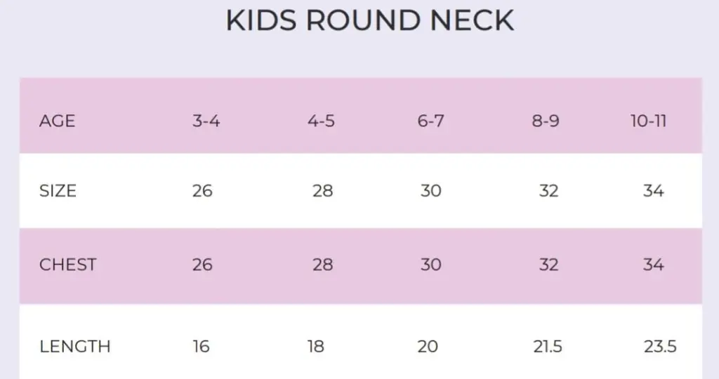 size chart kids t-shirt.webp